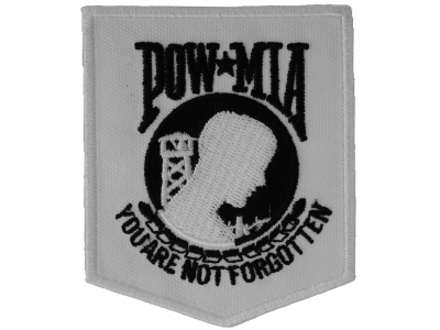 White POW MIA Patch | US Military Veteran Patches
